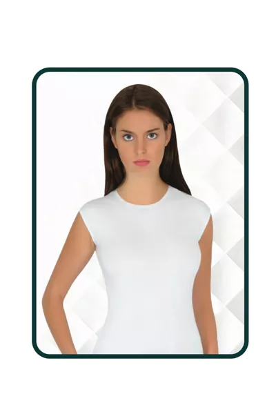 قميص نسائي بدون أكمام من الليكرا البيضاء