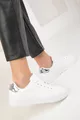 Beyaz-Gumus Kadın Sneaker 