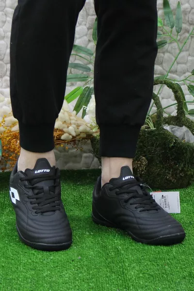 الفذ TF أبيض وأسود المنتج الأصلي العشب الميدان Astroturf أحذية كرة القدم