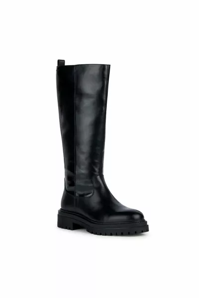 Black Women's Leather Boots 