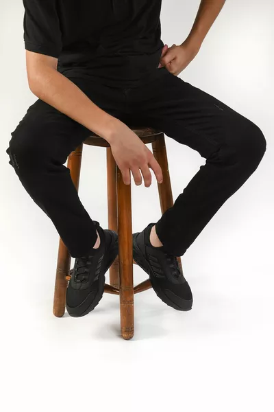 xTwins - BLACK STRIPED SPORTS CASUAL CASUAL WALKING SHOES