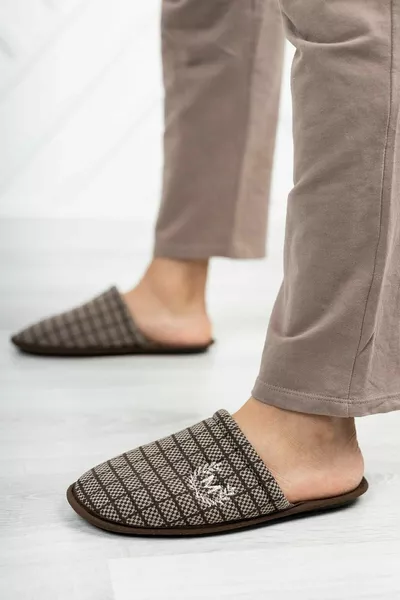 Fluffy house slippers do not make noise for men and women, the sole can be washed with fur inside