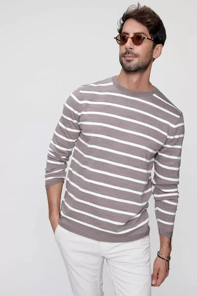 الرجال المنك طاقم الرقبة r مخطط عارضة متماسكة سترة 