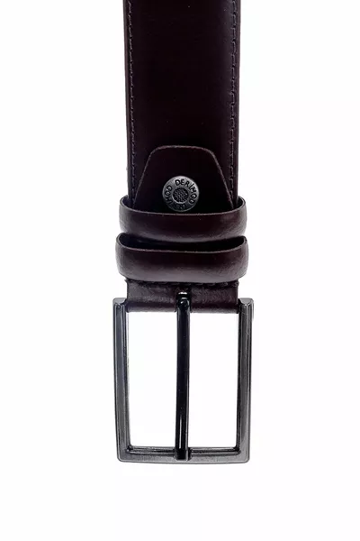 Мъжки кафяв кожен колан 