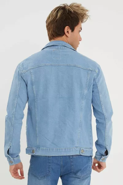 جاكيت دنيم رجالي سليم صالح