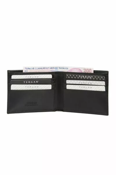 محفظة رجالي جلد اسود 