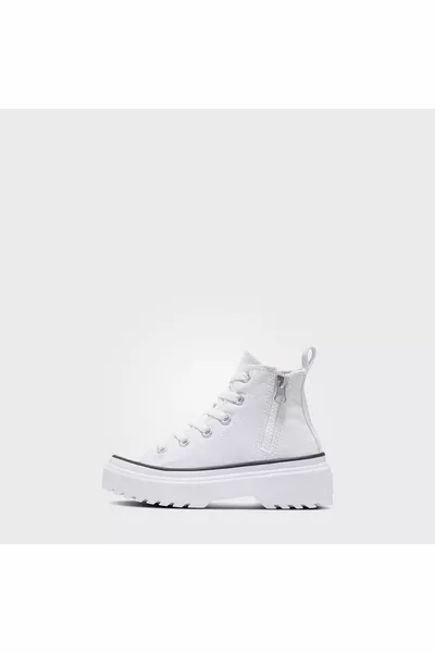Chuck Taylor All Star Lugged Lift Platform Canvas Kids White Sneakers