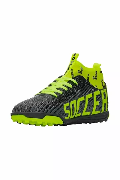 Scarpe da calcio Astroturf con calzini NERO - GIALLO