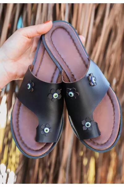 Ordi Black Skin Flip Flops