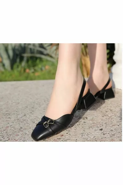 Tacchi corti in pelle