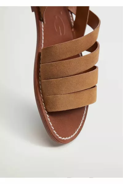 Sandalen met leren bandjes