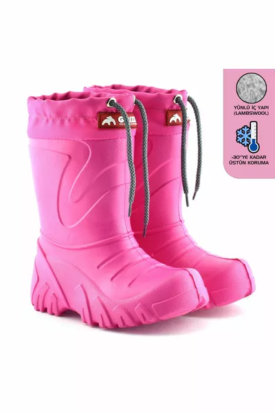 Grizzly Eva Kinderbont Roze Regenlaarzen ()