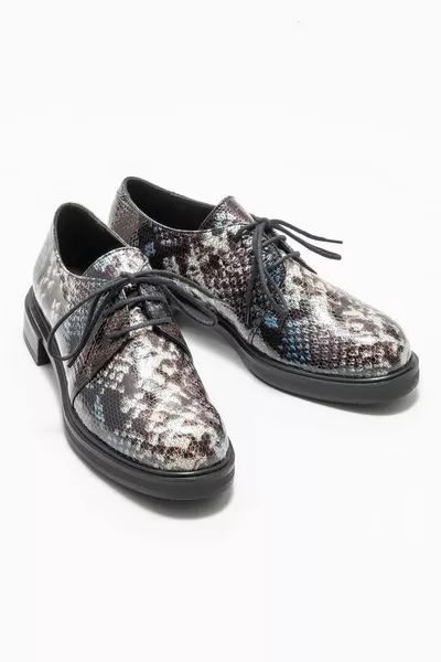 Blue Leather Women's Oxford