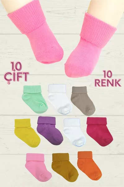 x الألوان العضوية كارديد القطن حديثي الولادة الجوارب فتاة مربع 0-6 أشهر