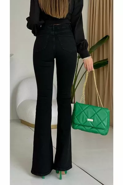 All Star Spanish Jeans Spanish Jeans High Waist Colorfast Black Spanish Jeans ( Lycra )