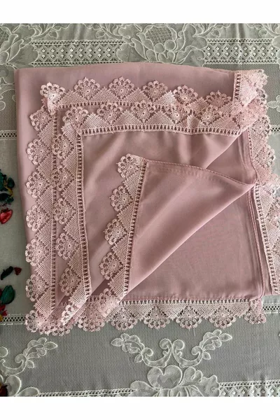 Hazır Oyalı Namaz Baş Örtüsü Oyalı Tülbent