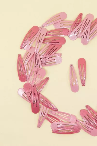 Lot de  boutons-pression roses