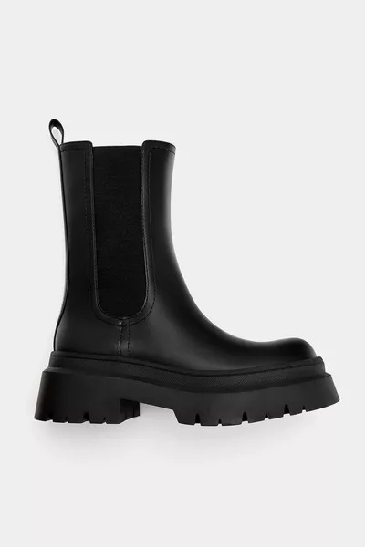 Bottines Chelsea à semelles épaisses et aux détails vieillis