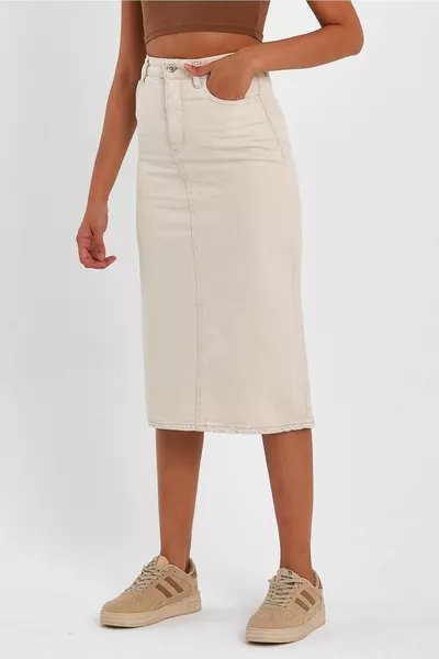 مجموعة خاصة تنورة الدنيم الطويلة ()