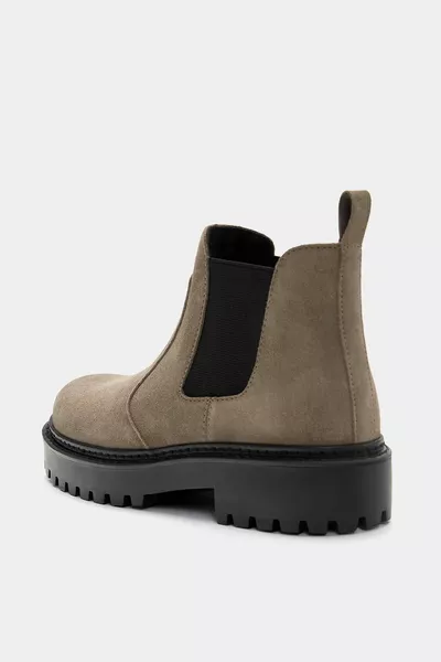 Dicke Chelsea-Stiefel aus Wildleder