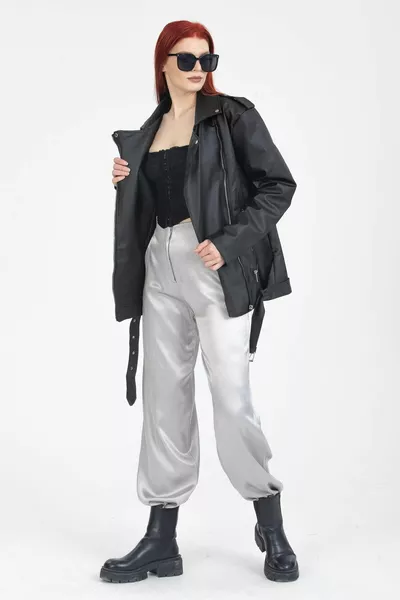 Veste longue oversize femme