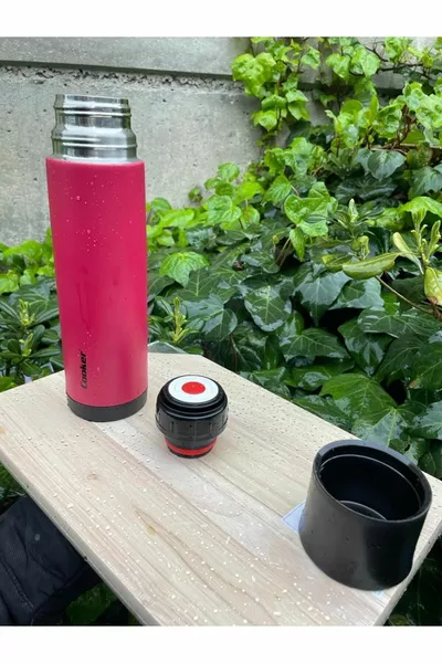  فيفا أرجواني طبقة مزدوجة ستانلس ستيل  مل ترمس (شاي ، قهوة ، طعام ، ترمس ، نزهة ، تخييم ، مدرسة)