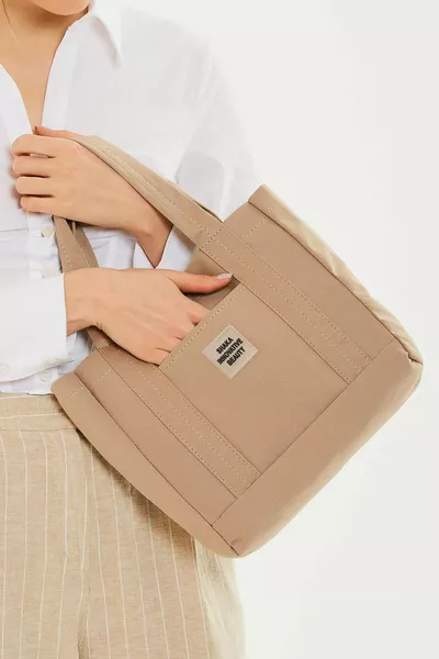 المنك  المفاجئة إغلاق 2 مقصورة الجبهة جيب مفصل قماش النسيج عارضة المرأة الأكمام وحقيبة الكتف U