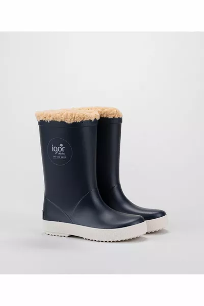  سبلاش نوتيكو للأطفال الفراء مارينو أحذية المطر البحرية