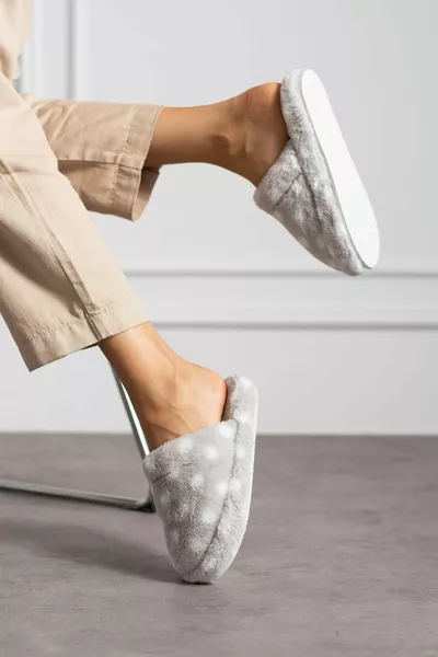 Modafrato POLKA DOTTED INDOOR Pantofole da Casa Donna Pantofole Invernali Suola Silenziosa