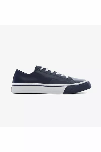 Mens Lace Vulcanized Essentialential Baskets bleu marine pour hommes
