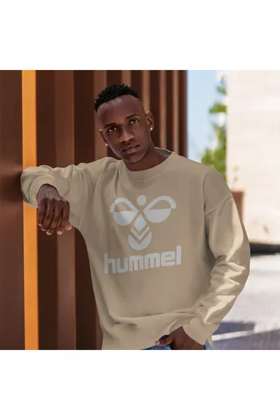 سويت شيرت كوبنهاغن رجالي بياقة دائرية بني