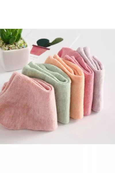 جوارب نسائية قطنية اقتصادية مختلطة ناعمة بألوان متنوعة  زوج