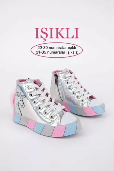 حذاء رياضي بنات أورتوبيدي بهيكل هولوغرام وحيد القرن