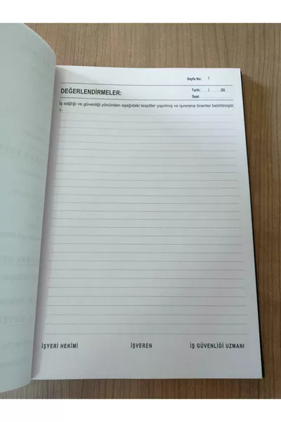 Registro delle Raccomandazioni per la Sicurezza e la Salute sul Lavoro Rilegato