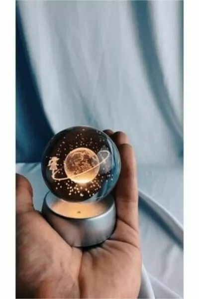 Цветно стъклено кълбо с Сатурн, Кълбо с момиче Сатурн, Променящо цветовете си