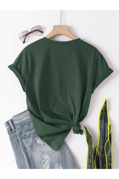 قميص تيشرت بطباعة قلوب ذائبة