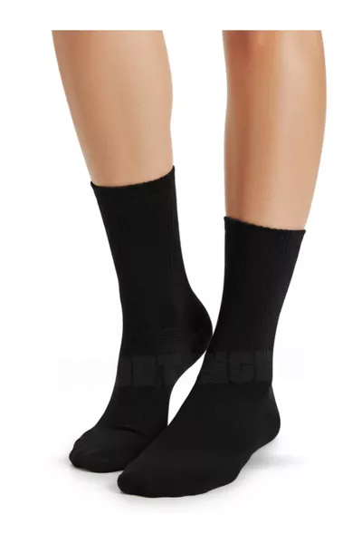 6 Pairs of Cotton Tennis Socks Ankle Length - Unisex - Black Color