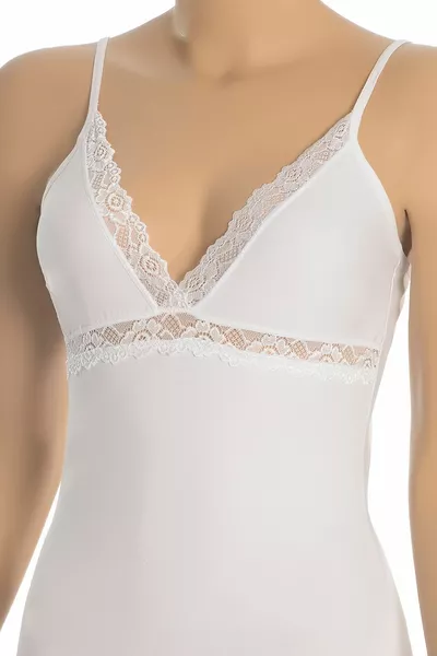 حمالة صدر نسائية من القطن بطبقتين مع دانتيل وياقة على شكل حرف V وحبال رفيعة