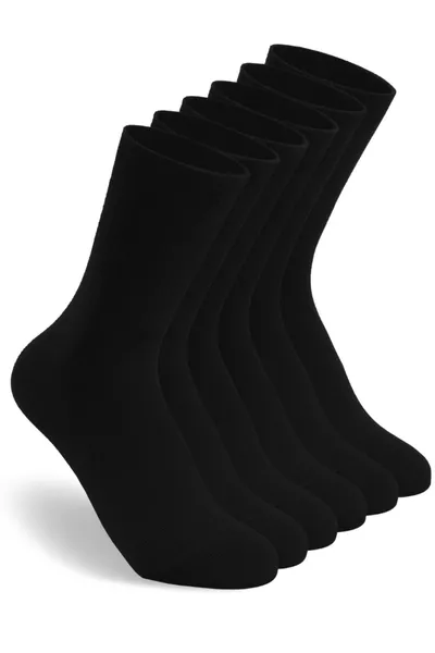 Chaussettes de tennis noires unisexes en coton, 6 paires, taille courte