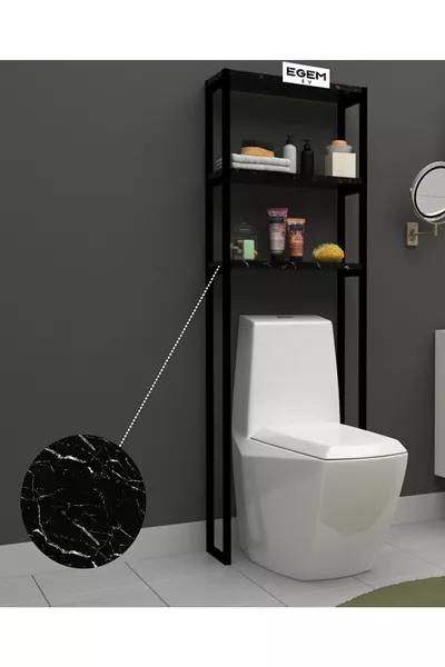 Étagère de salle de bain en métal à 3 niveaux pour au-dessus des toilettes, étagère de placard pour machine à laver, porte-serviettes à 3 niveaux, organiseur