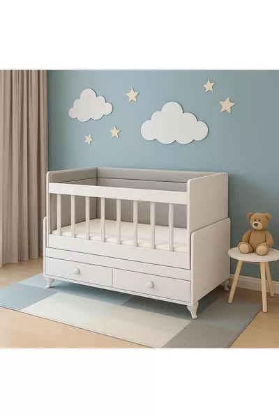 Luna Mother Rocking Crib with Drawer