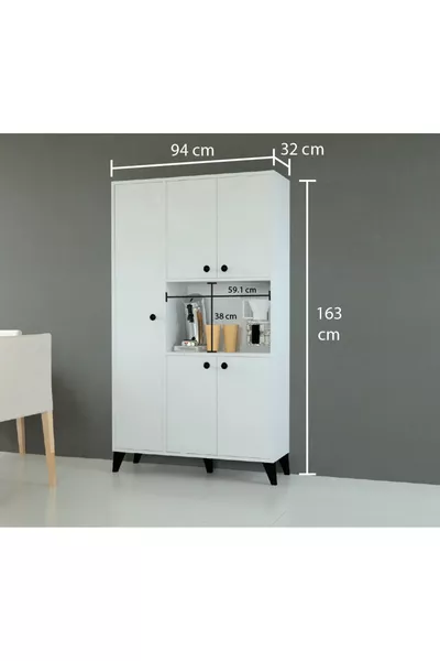 Armoire de cuisine Oslo blanche-blanche