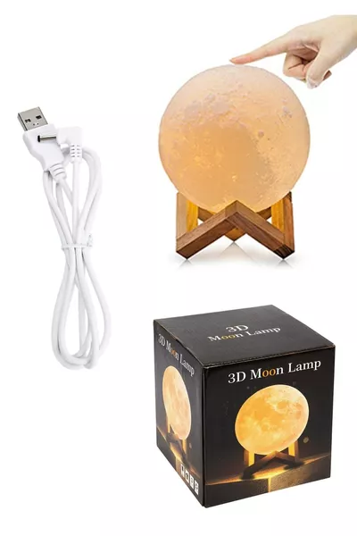 Декоративная 3D ночная лампа Луна - Настольная лампа