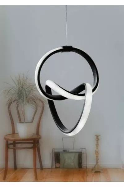 LEVENT Modell Schwarzes Gehäuse Weißes Licht Moderne ''ultra beleuchtete'' LED-Hängelampe