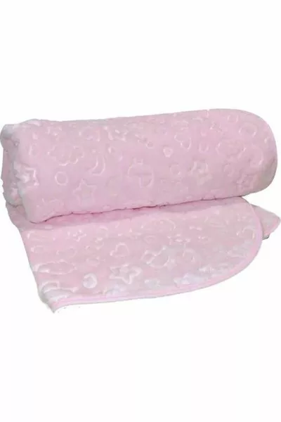Embos Peluş Bebek Battaniyesi  X  Pembe