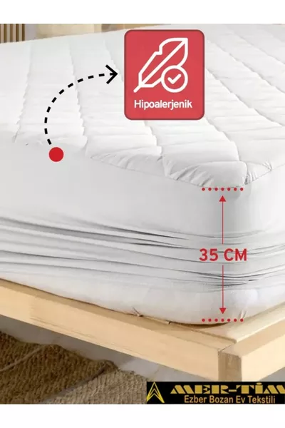 Покривало за матрак с капитониране, еднократно и двуспално, капитониран памучен протектор за матрак