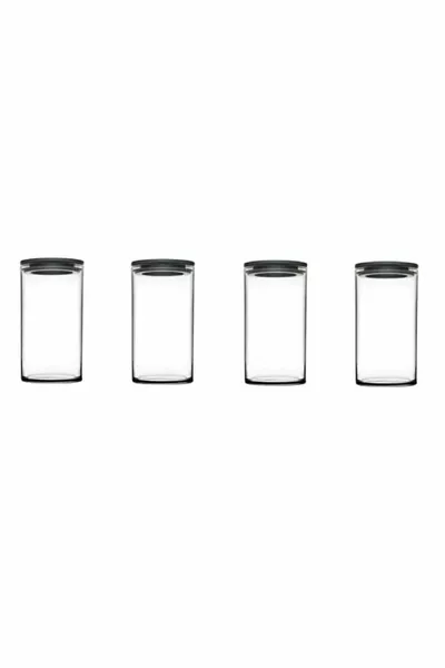  Bocal en Verre sous Vide - Pot de Conservation en Verre pour Aliments Lot de 4 Gris