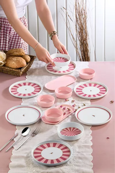 Service de petit-déjeuner Lovely Birds pour 6 personnes,  pièces - Ensemble de présentation de petit-déjeuner de luxe