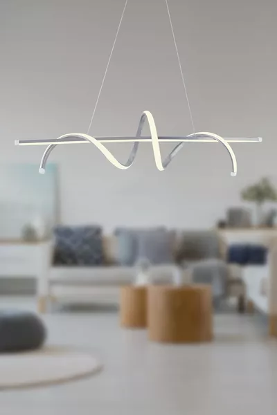 Pane Krom Modern LED-Kronleuchter Weißes Licht Wohnzimmer Küche Zimmer Flur LED-Kronleuchter Esstisch LED-Kronleuchter