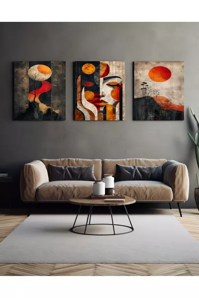 3-delige Moderne Design Thuis- en Kantoordecoratie Canvas Schilderij